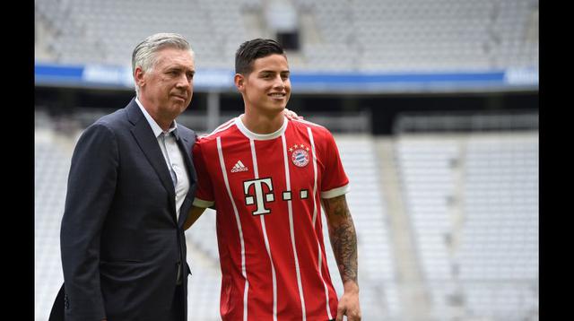 James Rodríguez llegó al Bayern Múnich gracias a Carlo Ancelotti. (Foto: Agencias / Bayern Múnich)