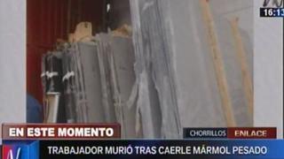 Chorrillos: obrero falleció tras caerle bloques de cerámica