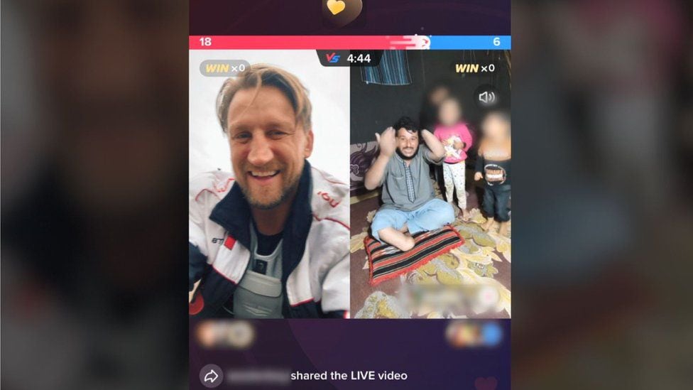 Mason says 50,000 people watched the TikTok live he did with a Syrian family.