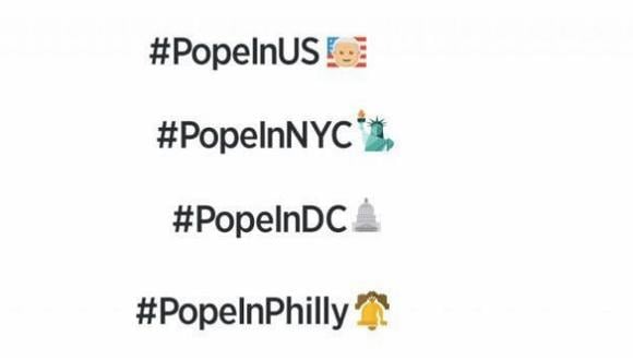 Twitter lanza emojis por la llegada del Papa a Estados Unidos