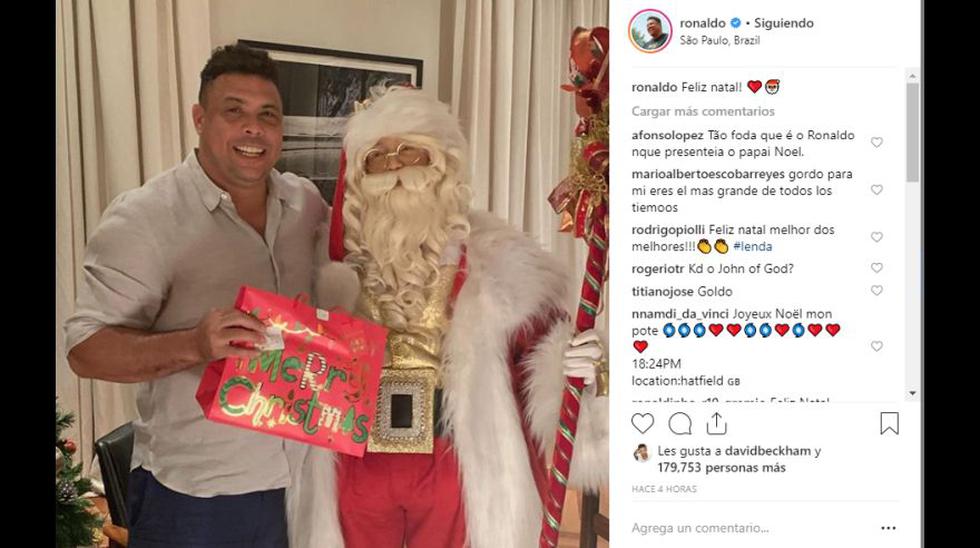 Ronaldo saludando por Navidad. (Foto: Instagram Ronaldo)
