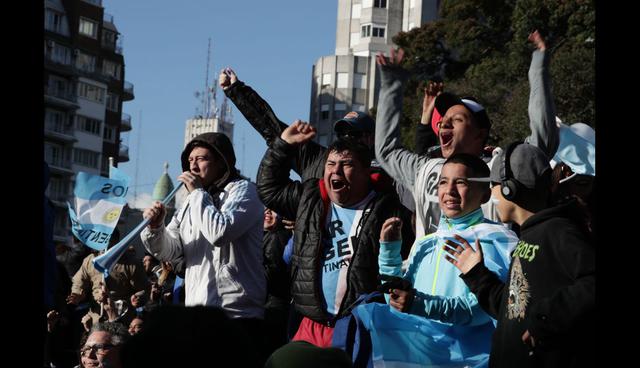 Hinchas argentinos en Buenos Aires. (Foto: AFP)