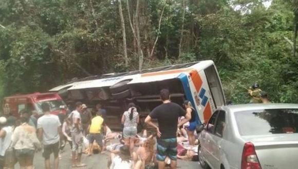 Brasil: al menos 14 muertos y 40 heridos en accidente de bus
