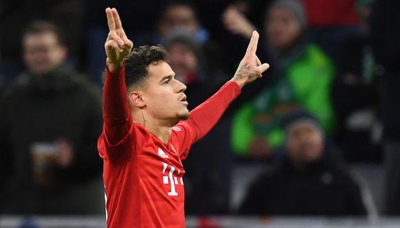 Philippe Coutinho juega en el Bayern Munich, cedido por el Barcelona. (Foto: AFP)