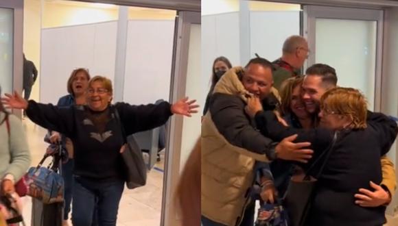 TikTok: hombre fue a buscar a su madre al aeropuerto tras cuatro años sin verla y protagonizó una curiosa escena | Composición: @domingomendozaa / TikTok