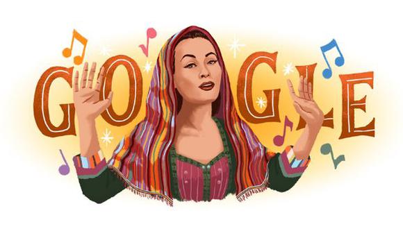 Yma Sumac: mira el ‘doodle’ que Google dedicó a la cantante