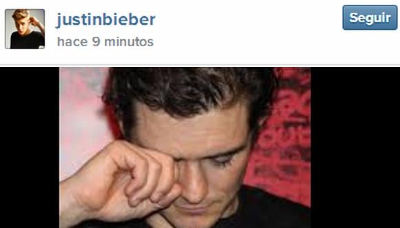 Justin Bieber se burla de Orlando Bloom con esta foto