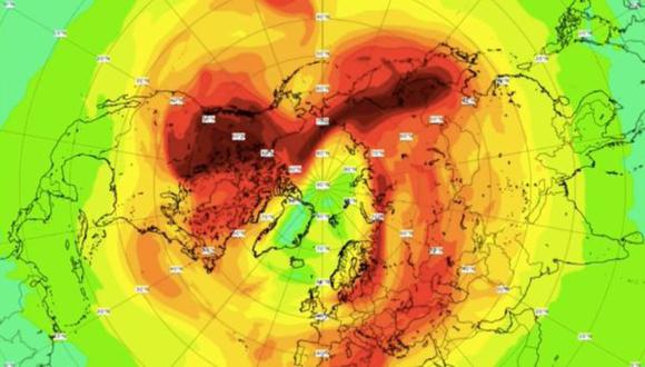 Durante esta primavera austral, el vórtice polar del Ártico registró temperaturas más frías y prolongadas. (CAMS)