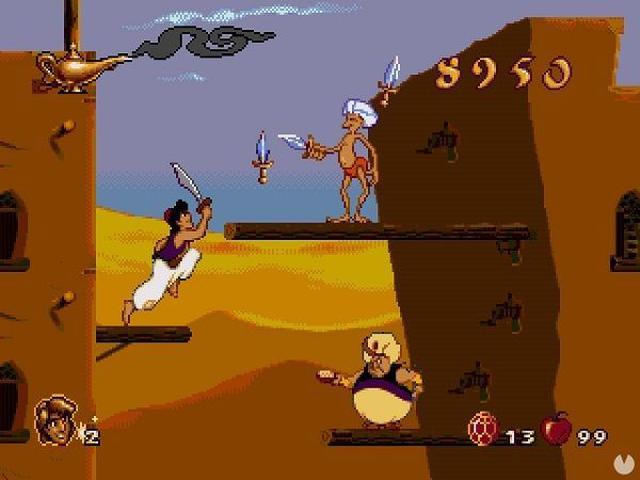 Disney's Aladdin para la Sega Génesis salió en 1993, el videojuego lo desarrolló Virgin Interactive. (Captura de pantalla)