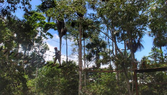 La Jungla del Deseo es un circuito que reúne diversos atractivos como el puente colgante extremo, la escalera al cielo, la choza de Tarzán, entre otros. La entrada tiene un costo de S/35.(Foto: El Comercio)