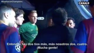 La imperdible charla de Luis Enrique en el túnel del Camp Nou