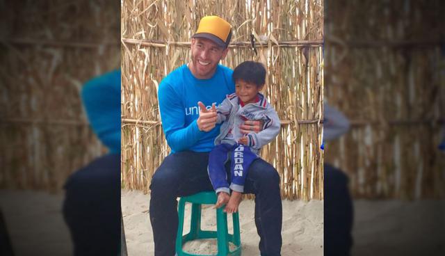 Sergio Ramos está en Piura apoyando a Unicef para ayudar a los niños damnificados por el fenómeno de El Niño costero. (Foto: Instagram)