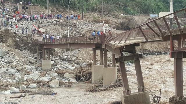 Chaclacayo: así se encuentra el puente dañado por el río Rímac - 5