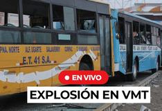Explosión en grifo de VMT EN VIVO: últimas noticias, reportes de la emergencia
