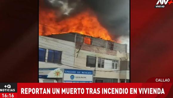 Un joven falleció en un incendio ocurrido en el jirón Paz Soldán, en el Callao. (ATV+)