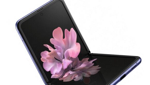Así sería el próximo dispositivo de Samsung, el Galaxy Z Flip con tapita. (Foto: Evan Leaks)