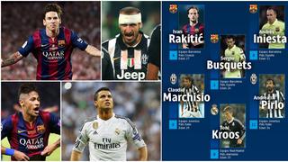 Champions: diez jugadores del Barcelona en equipo ideal UEFA