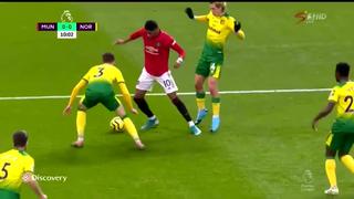Manchester United vs. Norwich City: La jugada de Marcus Rashford... ¡A lo Ronaldo! | VIDEO