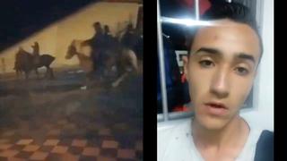 Menor de edad quedó inconsciente por golpe de policía en caballo tras marcha en Colombia | VIDEO