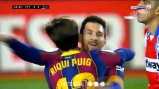 Barcelona vs. Alavés: Lionel Messi la puso en un ángulo y sentenció su doblete para el 4-1 azulgrana | VIDEO