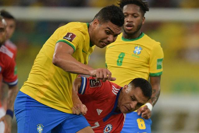 Brasil y Chile se enfrentaron por la jornada 17 de las Eliminatorias Qatar 2022. Fuente. AFP