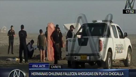 Turistas chilenas murieron ahogadas en playa de Cañete
