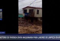 Arequipa: sector Vivienda envía maquinaria para labores de limpieza en Aplao | VIDEO
