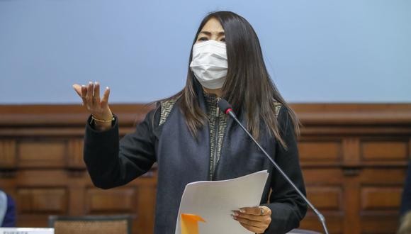 La congresista María Cordero es investigada por la Fiscalía de la Nación. (Foto: Agencia Andina)