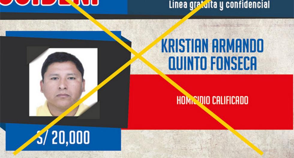 Las autoridades ofrecían 20 mil soles por el paradero de Kristian Armando Quinto Fonseca (41). (Foto: Agencia Andina)