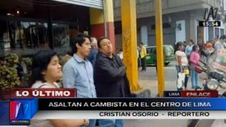 Centro de Lima: roban US$10 mil a cambista cerca del Congreso de la República