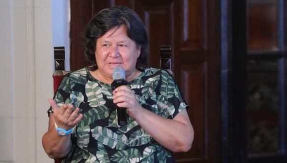 Ariela Luna, ministra de Desarrollo e Inclusión Social, brinda mayores detalles sobre el bono de S/380. (Foto: Presidencia Perú)