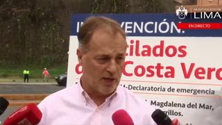 Costa Verde: Jorge Muñoz supervisó inicio de trabajos de intervención en los acantilados