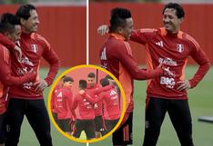 Selección peruana: el fraternal reencuentro entre Gianluca Lapadula y Christian Cueva en Videna