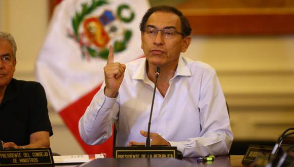 "Este gobierno toma decisiones, actúa siempre con la ley y la Constitución en la mano", también aseveró el presidente Martín Vizcarra. (Foto: Jesús Saucedo / Video: TV Perú)