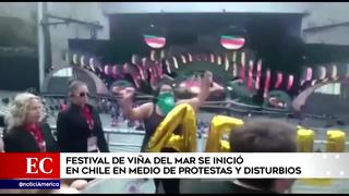 Inicio de Festival de Viña del Mar fue empañado por protestas y enfrentamientos