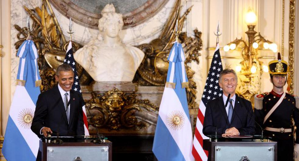 Mauricio Macri hizo pasar un buen rato a Barack Obama con una broma. (Foto: EFE)