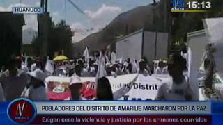 Pobladores de Amarilis exigen justicia tras crimen de alcalde