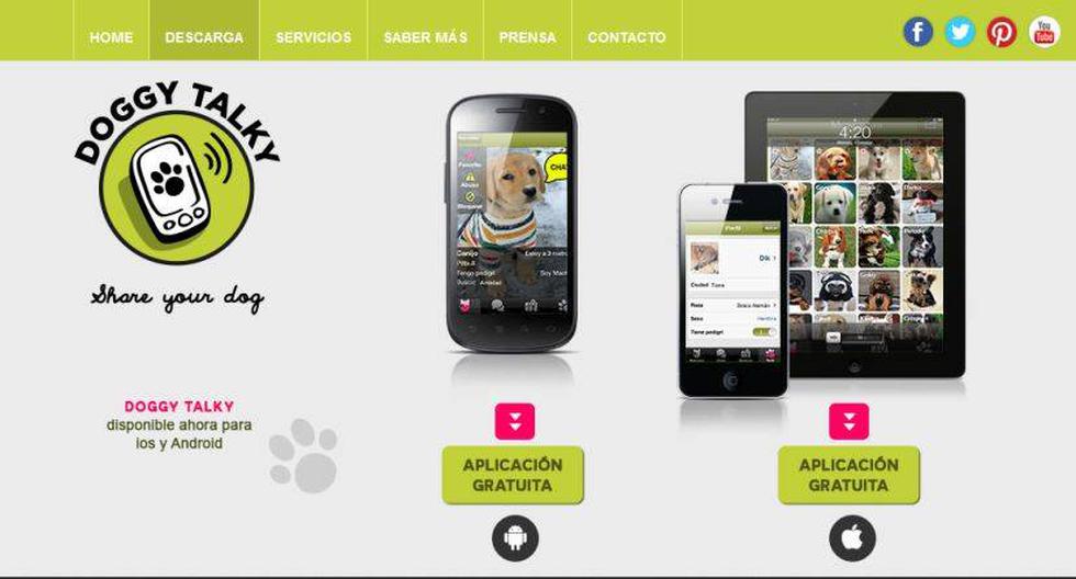 Doggy Talky está disponible para IOS y Android. (Captura: doggytalky.com)