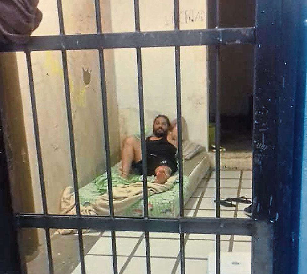 Vilca Fernández en la prisión de el Helicoide, en Caracas.