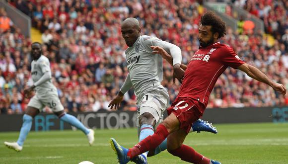 Liverpool consiguió un aplastante triunfo ante un débil oponente que jamás inquieto el arco 'red'. Los goles fueron anotados por Salah, Mané (x2) y Sturridge. (Foto: AP)