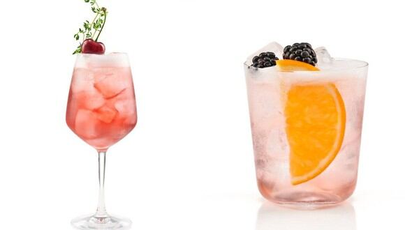 RECETAS | Berry Spritz y Berry Collins son dos cócteles que puedes preparar con la nueva Pink Tonic. (Foto: Britvic)