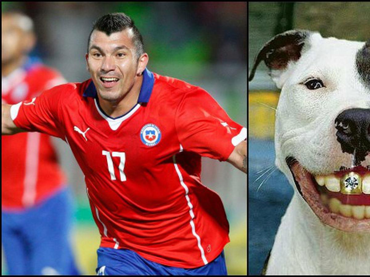 Codazo a gary medel