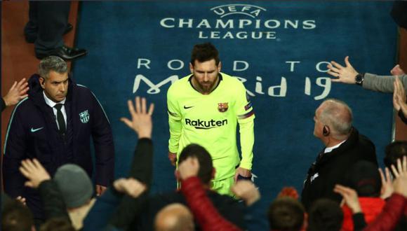 Lionel Messi no soportó volver a quedar eliminado en Champions League y tal como aseguró 'The Guardian', el '10' del Barcelona rompió en llanto dentro del vestuario culé (Foto: AFP)