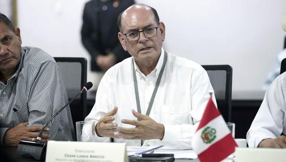 El canciller César Landa Arroyo se pronunció sobre la decisión del Congreso de no autorizar el viaje del presidente Pedro Castillo a Colombia. (Foto: Cancillería)