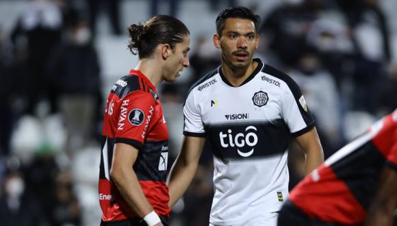 Olimpia vs Flamengo se enfrentaron en un intenso partido por la ida de los cuartos de final de la Copa Libertadores | Foto: @elclubOlimpia