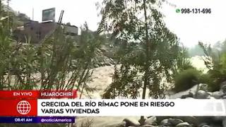 Huarochirí: cerca de 50 viviendas en riesgo por crecida del río Rímac | VIDEO