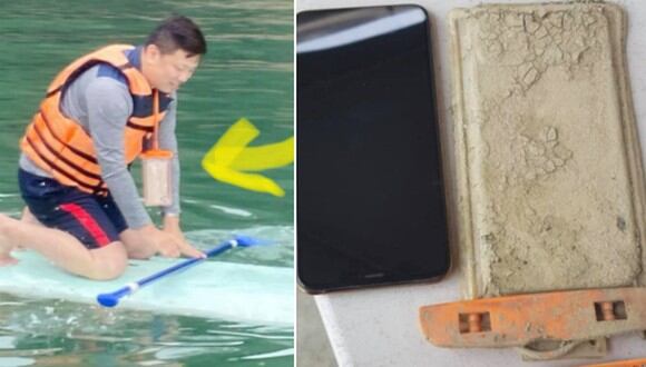 Hombre recuperó su celular en perfecto estado tras perderlo hace un año en un lago. (Foto: Chen Yj / Facebook)