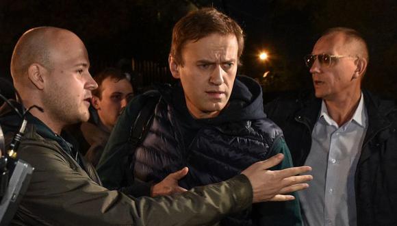 Navalny, considerado el opositor con más tirón electoral, ya cumplió en mayo pasado otros 30 días por una manifestación ilegal contra la investidura del jefe del Kremlin. | Foto: AFP