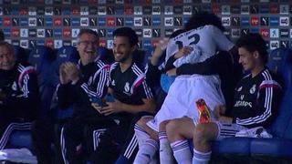 Marcelo con James Rodríguez: el emotivo festejo del Real Madrid