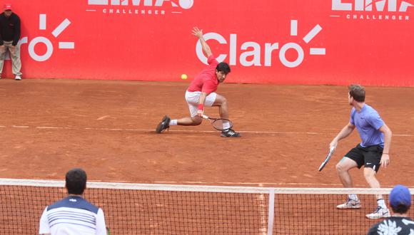 El peruano Sergio Galdos junto a su dupla Ariel Behar no pudieron ante Oliveira y Panfil en el cuadro de dobles del Lima Challenger. (Foto: Igma Sports)